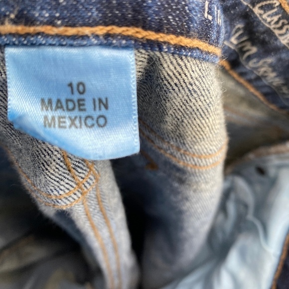 Eddie Bauer Jeans Women's Size 10 Specially Died Blue Denim Button Zip Closure - Picture 13 of 14